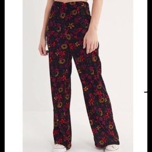 Urban Outfitters Floral Velvet Pants